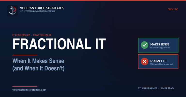 Fractional IT: When It Makes Sense (and When It Doesn't) — Veteran Forge Strategies Deck Log