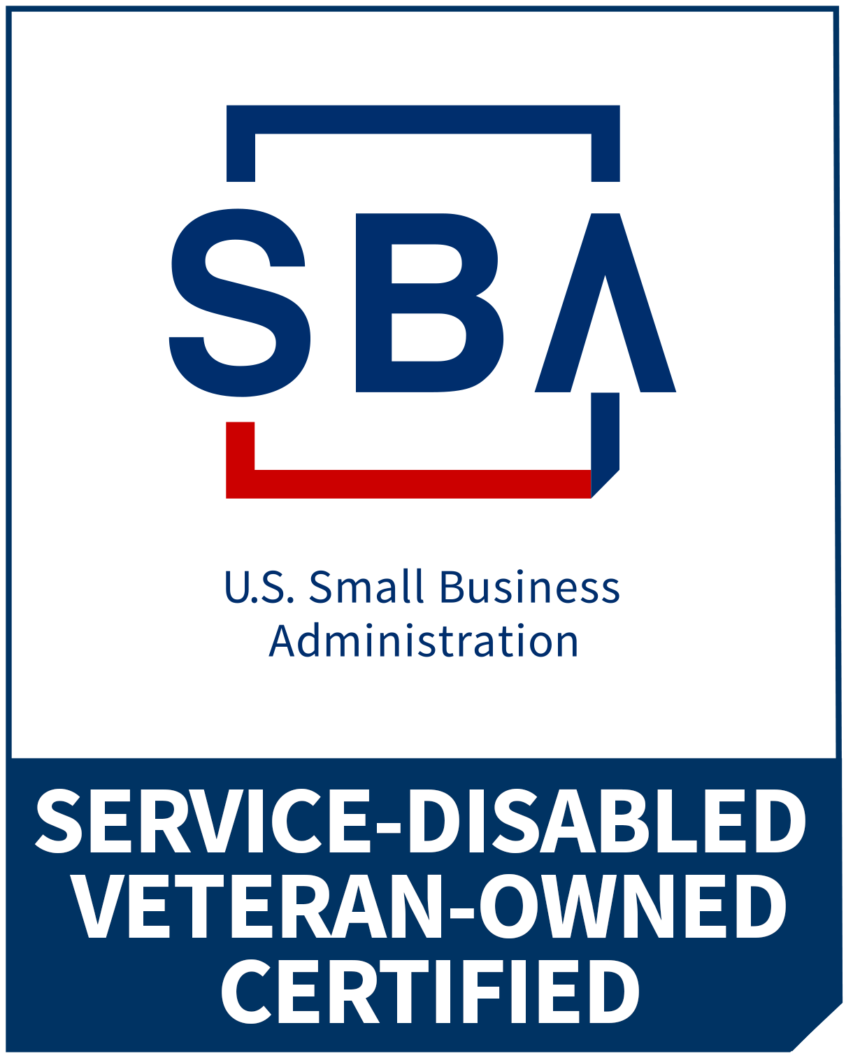 SBA Service-Disabled Veteran-Owned Certified official decal